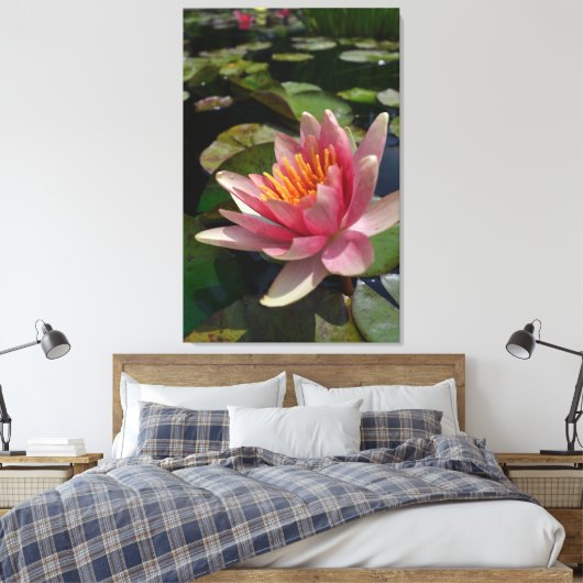 Wasserlilie Leinwand (Insitu (Schlafzimmer))