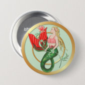 Wasserlilie Mermaid Button (Vorne & Hinten)