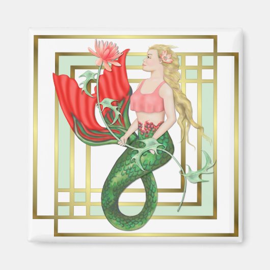 Wasserlilie Mermaid Magnet (Vorne)