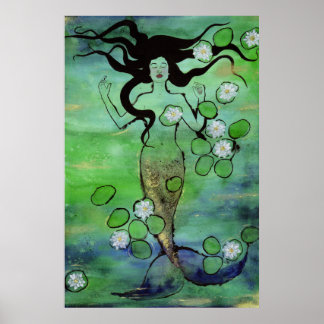 Wasserlilie Mermaid Poster