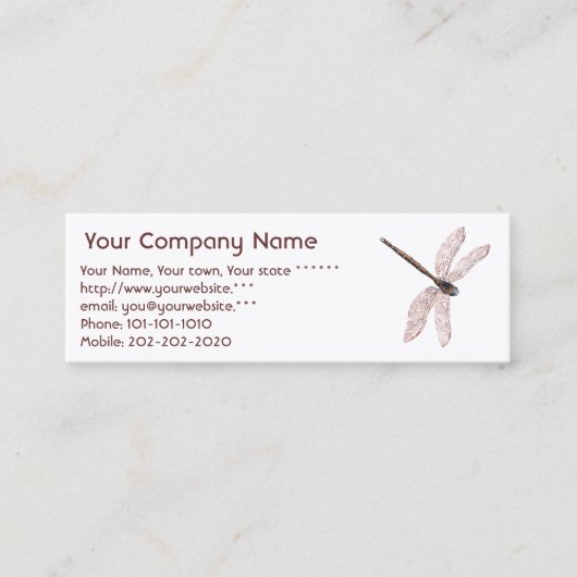 Wasserlilie Mini Visitenkarte (Vorderseite)