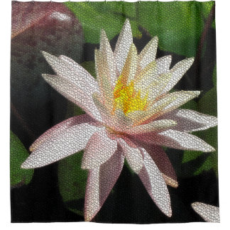 Wasserlilie Mosaikduschvorhang Duschvorhang