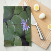 Wasserlilie Muster Geschirrtuch (Viertel Falte)