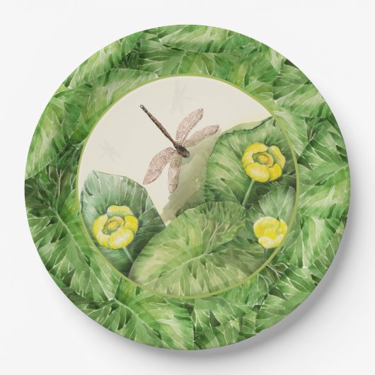 Wasserlilie Pappteller (Vorderseite)