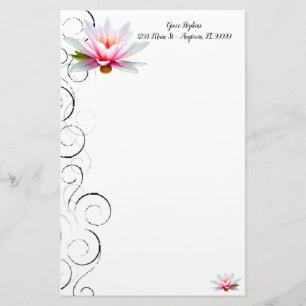 Wasserlilie Personalisiert Stationery Briefpapier