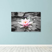 Wasserlilie Pflanze gesteppte Leinwand (Insitu (Holzboden))