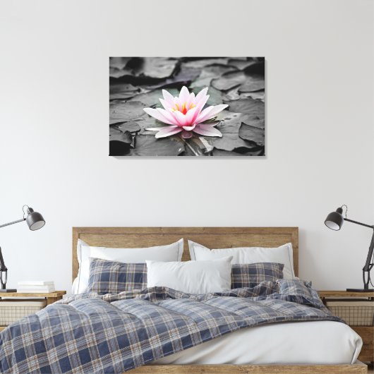 Wasserlilie Pflanze gesteppte Leinwand (Insitu (Schlafzimmer))