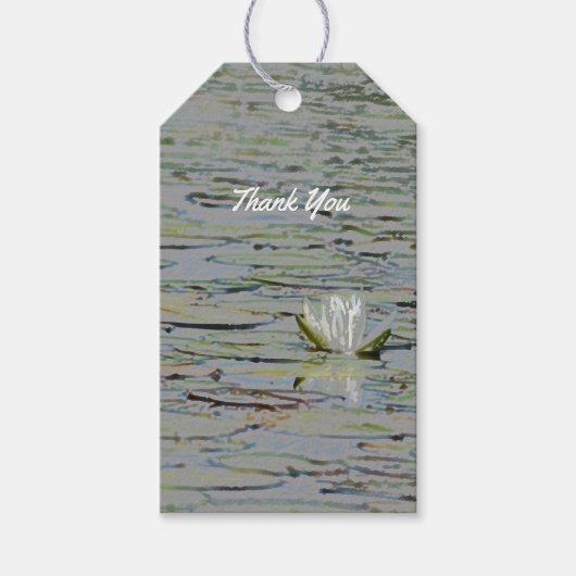 Wasserlilie Pond Lake Blume I Geschenk Tag Geschenkanhänger (Vorderseite)