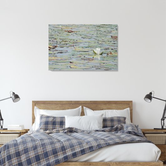 Wasserlilie Pond See Blume I Canvas Print Leinwanddruck (Insitu (Schlafzimmer))