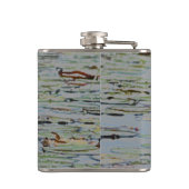 Wasserlilie Pond See Blume I Drink Flasche Flachmann (Rückseite)