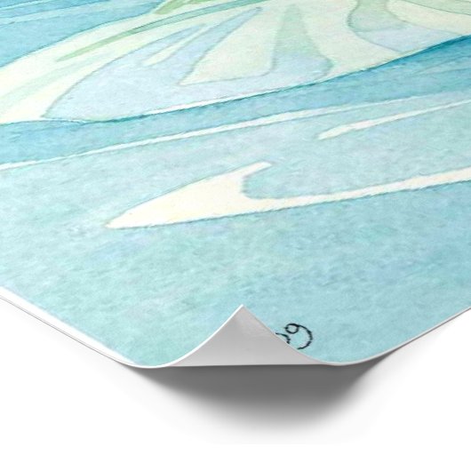 Wasserlilie Poster (Ecke)