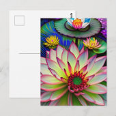 Wasserlilie Postkarte (Vorne/Hinten)