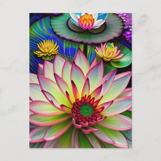 Wasserlilie Postkarte (Vorderseite)