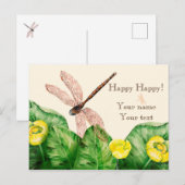 Wasserlilie Postkarte (Vorne/Hinten)