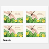 Wasserlilie Rechteckiger Aufkleber (Blatt)