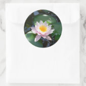 Wasserlilie rund Aufkleber (Tasche)