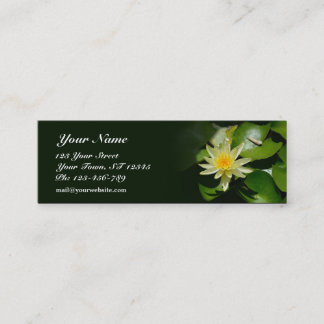 Wasserlilie Skinny Business Card Mini Visitenkarte