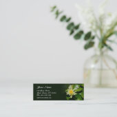 Wasserlilie Skinny Business Card Mini Visitenkarte (Stehend Vorderseite)