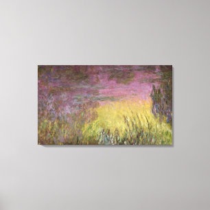 Wasserlilie-Sonnenuntergang Claudes Monet , Leinwanddruck
