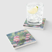 Wasserlilie Steinuntersetzer (Seitenansicht)