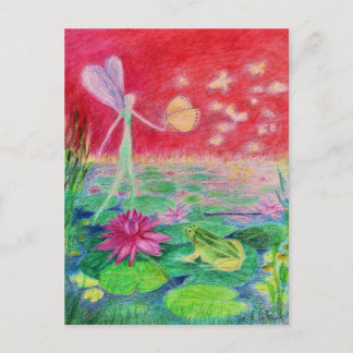 Wasserlilie-Tänzer Postkarte
