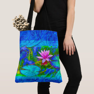 Wasserlilie-Taschen-Tasche Yogini blauer Tasche