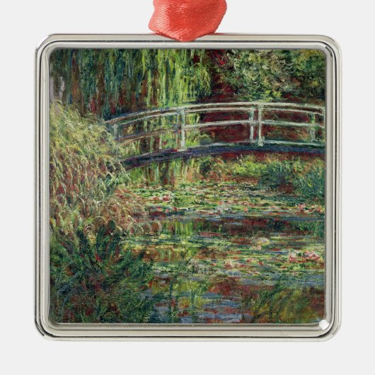Wasserlilie-Teich Claudes Monet |: Rosa Harmony, Silbernes Ornament (Vorne)