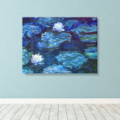 Wasserlilie Teich in Blau von Claude Monet Kunstvo Leinwanddruck (Insitu (Holzboden))
