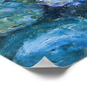 Wasserlilie Teich in Blau von Claude Monet Kunstvo Poster (Ecke)