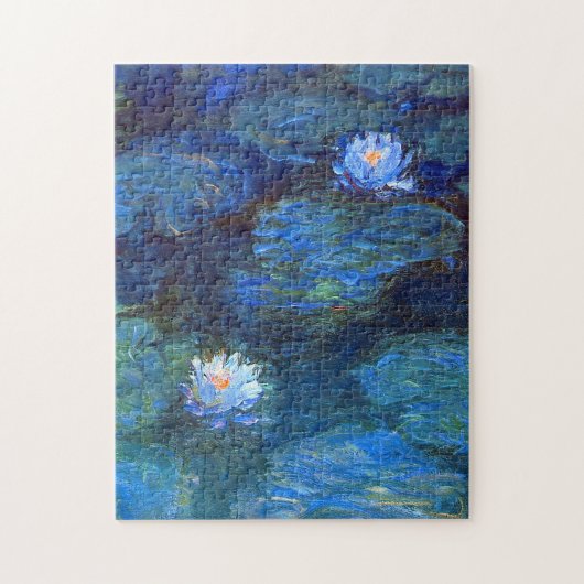 Wasserlilie Teich in Blauen Claude Monet Kunstvoll Puzzle (Vertikal)