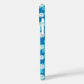 Wasserlilie, türkis, blau und weiß Case-Mate iPhone hülle (Rückseite / Links)