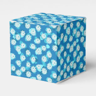 Wasserlilie, türkis, blau und weiß geschenkschachtel