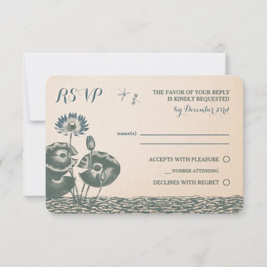 Wasserlilie und Dragonfly-UAWG Einladung (Vorderseite)