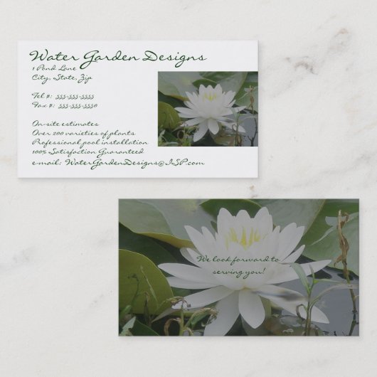 Wasserlilie-Visitenkarte Visitenkarte (Vorne/Hinten)