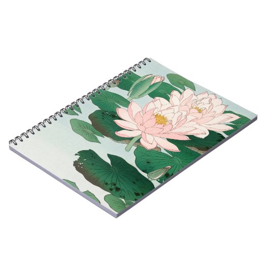 Wasserlilie von Ohara Koson, florale japanische Ku Notizblock (Linke Seite)