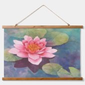 Wasserlilie Wandteppich Mit Holzrahmen (Vorne)