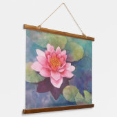 Wasserlilie Wandteppich Mit Holzrahmen (Gewinkelt)