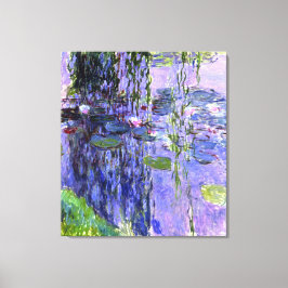 Wasserlilie Wasserteich Violett Reflektionen Impre Leinwanddruck