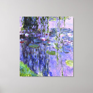 Wasserlilie Wasserteich Violett Reflektionen Impre Leinwanddruck