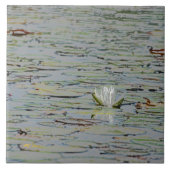 Wasserlilie Wildblume Keramik Fliese (Vorderseite)