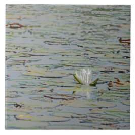 Wasserlilie Wildblume Keramik Fliese
