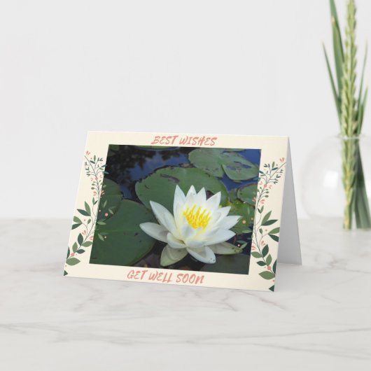 Wasserlilie wird gut karte (Vorderseite)