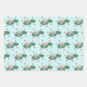 Wasserlilie Wrapping Paper Geschenkpapier Set (Vorderseite 3)