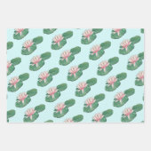 Wasserlilie Wrapping Paper Geschenkpapier Set (Vorderseite 2)