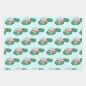 Wasserlilie Wrapping Paper Geschenkpapier Set (Vorderseite)