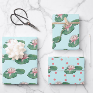 Wasserlilie Wrapping Paper Geschenkpapier Set