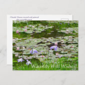 Wasserlilie wünscht sich! postkarte (Vorne/Hinten)