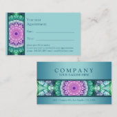 Wasserliliemandala-Verabredungskarte Terminkarte (Vorne/Hinten)