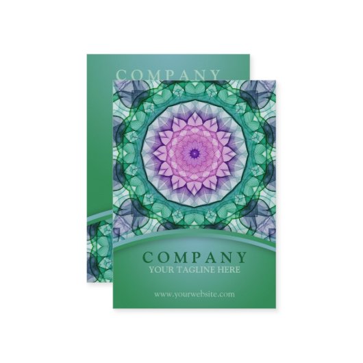WasserlilieMandala Visitenkarte (Vorderseite/Rückseite Beispiel)