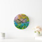 Wasserlilien-013 Runde Wanduhr (Zuhause)